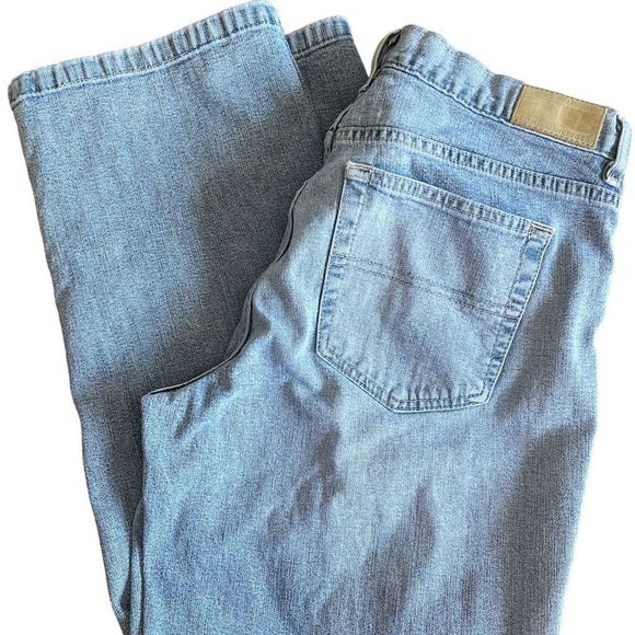 Tommy Hilfiger 00’s Low Rise Flare Hiphugger Denim Jeans - Leather Flag Patch - Picture 15 of 15